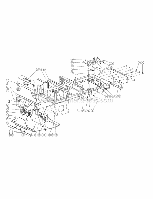 Frame Assembly Diagram and Parts List for M60-KW 53AJ8CT6050 Cub Cadet Sprayer